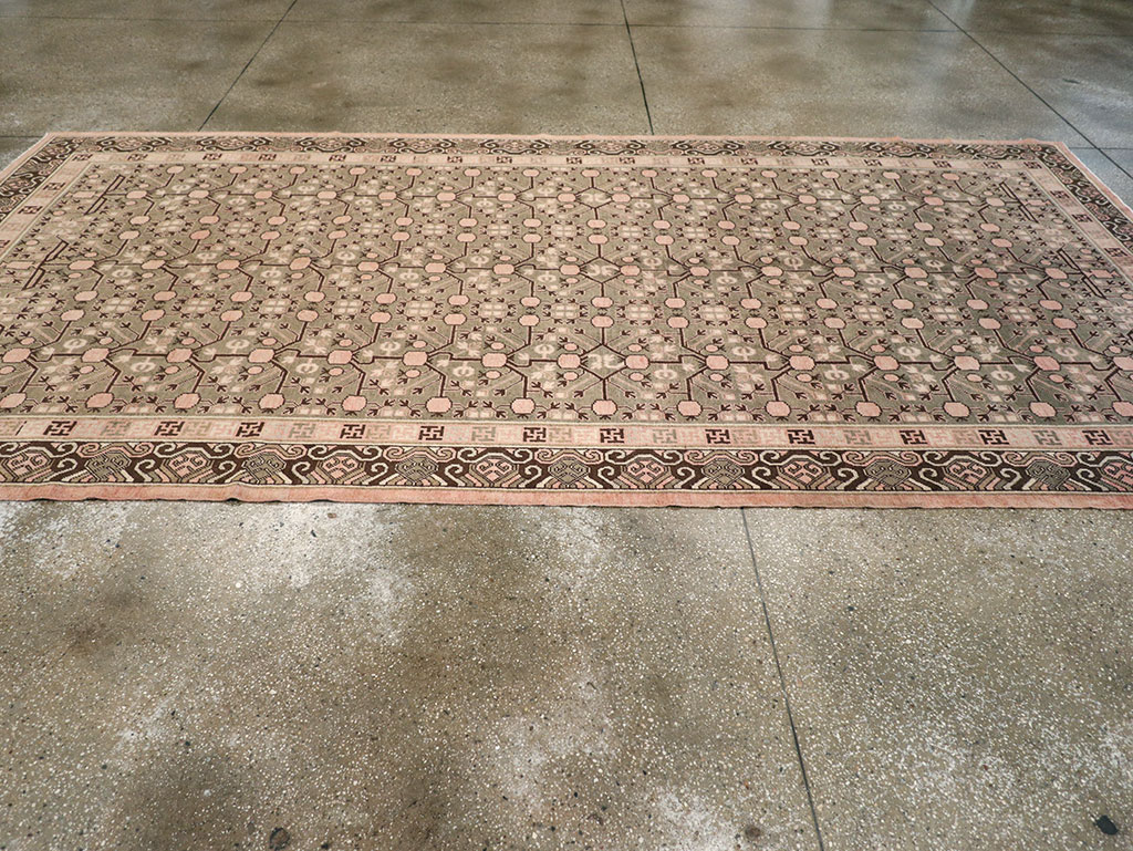 Vintage East Turkestan Khotan Carpet, No.14761 - Galerie Shabab