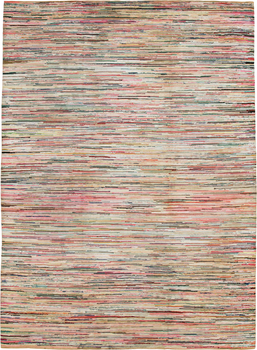 Vintage American Rag Rug, No.14768 - Galerie Shabab