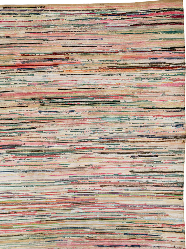 Vintage American Rag Rug, No.14768 - Galerie Shabab
