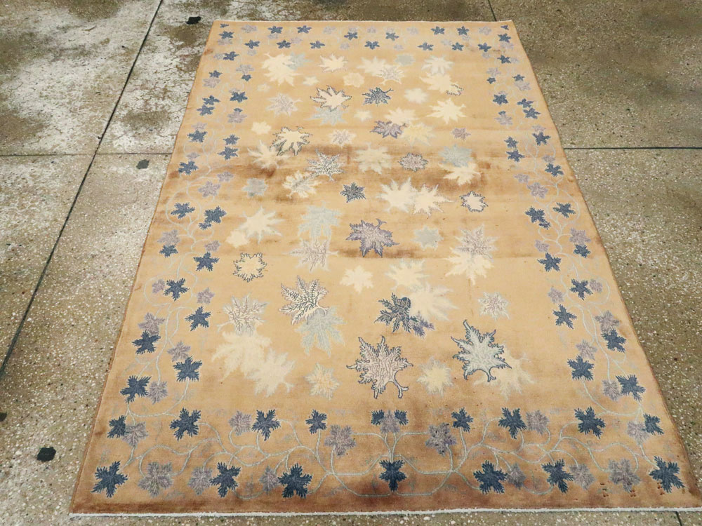 Vintage Persian Mashad Modernist Rug, No.14821 - Galerie Shabab