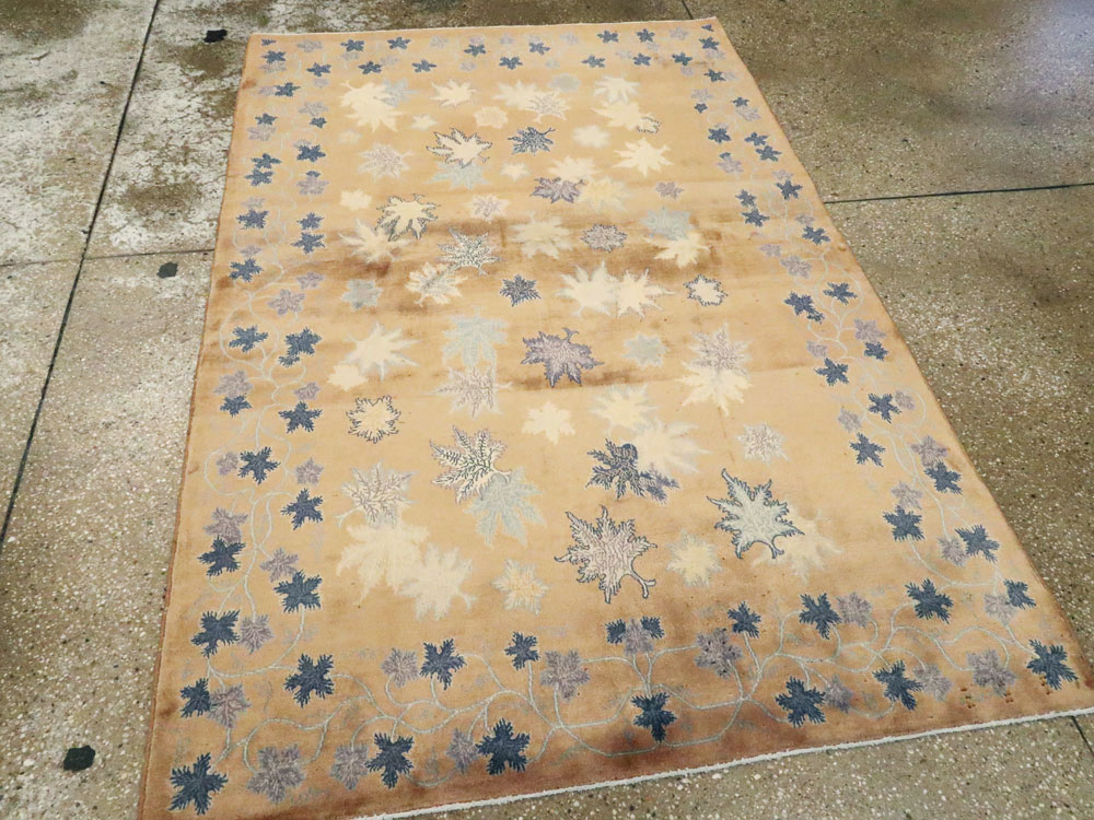 Vintage Persian Mashad Modernist Rug, No.14821 - Galerie Shabab