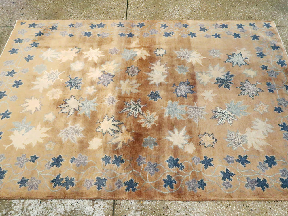 Vintage Persian Mashad Modernist Rug, No.14821 - Galerie Shabab