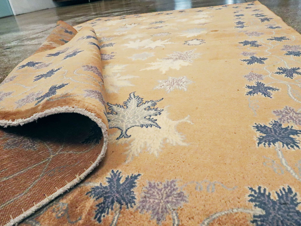 Vintage Persian Mashad Modernist Rug, No.14821 - Galerie Shabab