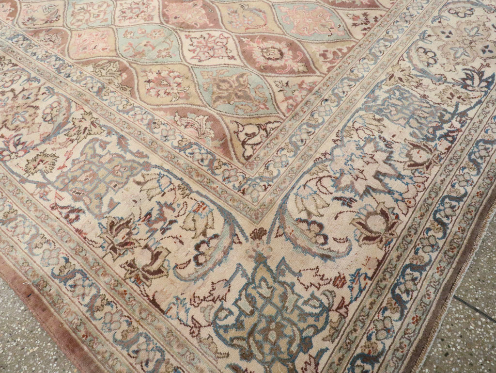 Vintage Persian Kashan Carpet, No.14830 - Galerie Shabab
