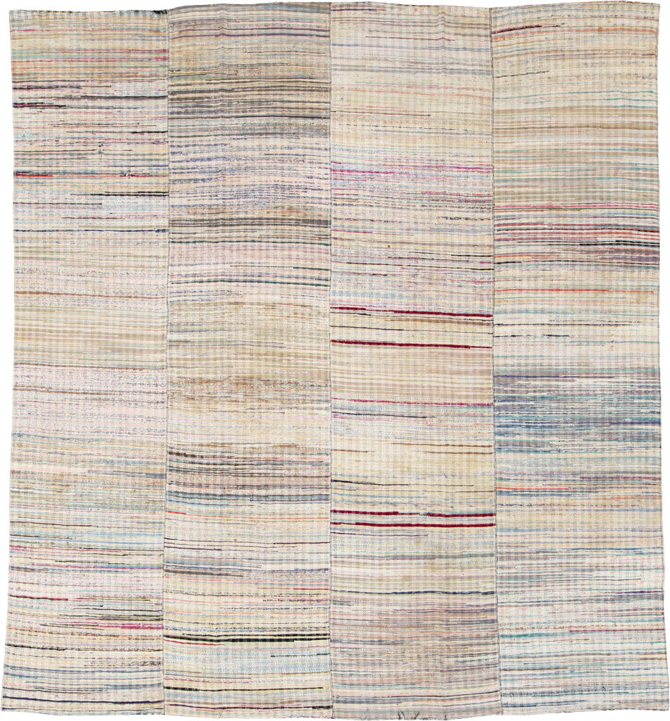 Vintage American Rag Rug, No.14840 - Galerie Shabab