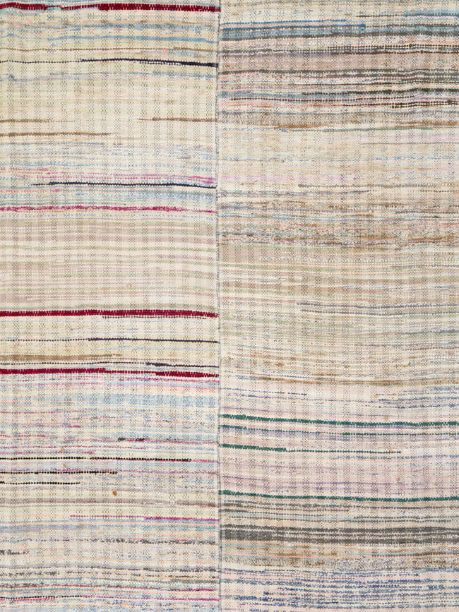 Vintage American Rag Rug, No.14840 - Galerie Shabab
