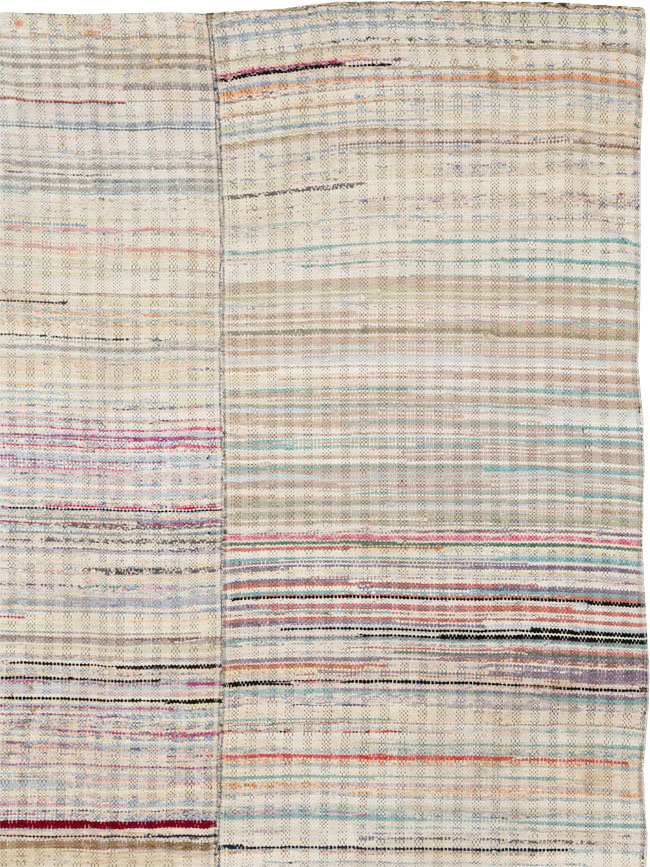 Vintage American Rag Rug, No.14840 - Galerie Shabab