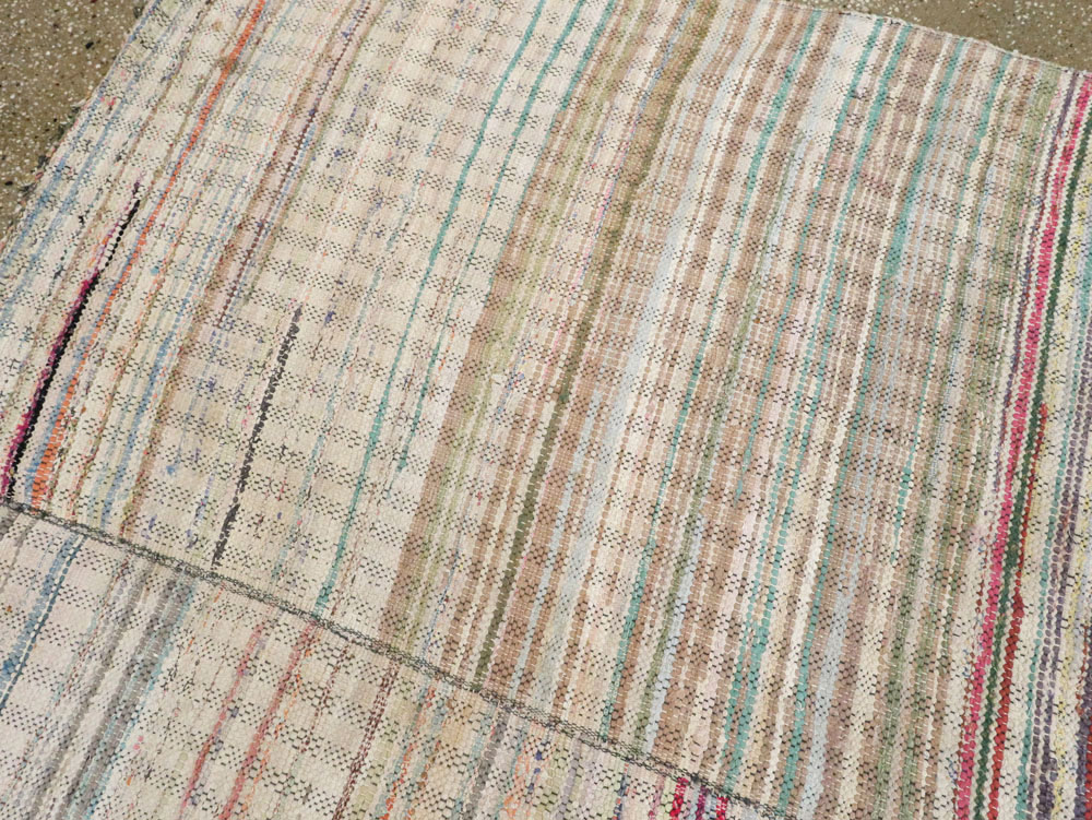 Vintage American Rag Rug, No.14840 - Galerie Shabab