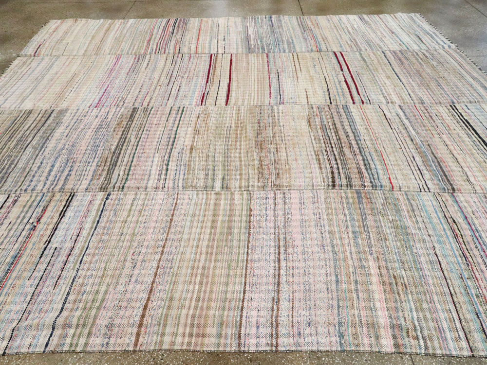 Vintage American Rag Rug, No.14840 - Galerie Shabab