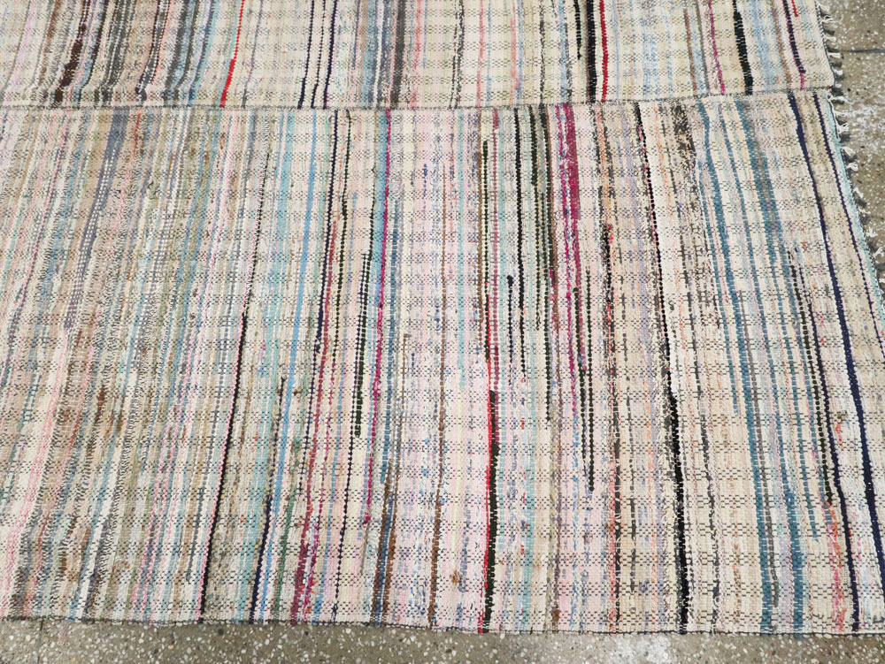 Vintage American Rag Rug, No.14840 - Galerie Shabab
