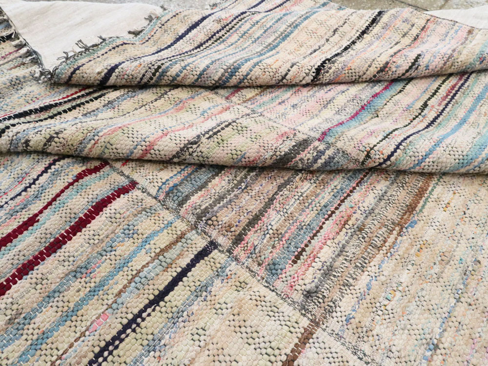 Vintage American Rag Rug, No.14840 - Galerie Shabab