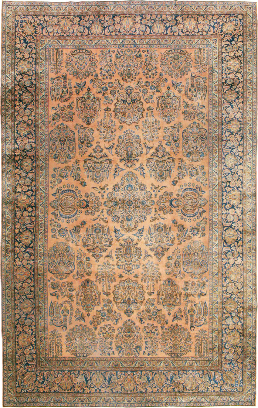 Antique Persian Kashan Carpet, No.14853 - Galerie Shabab