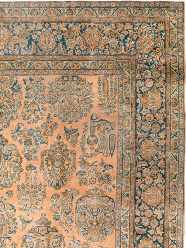 Antique Persian Kashan Carpet, No.14853 - Galerie Shabab