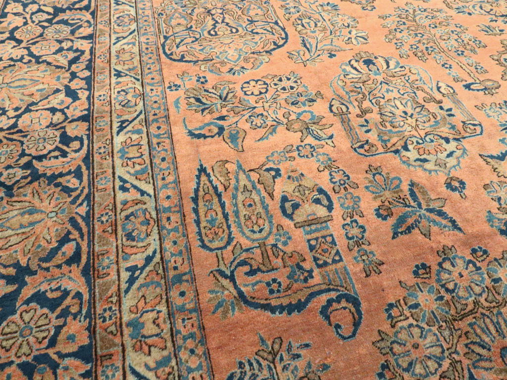 Antique Persian Kashan Carpet, No.14853 - Galerie Shabab