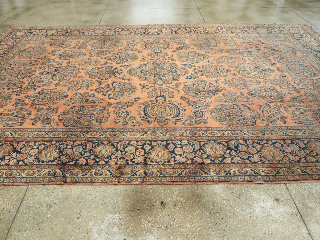 Antique Persian Kashan Carpet, No.14853 - Galerie Shabab
