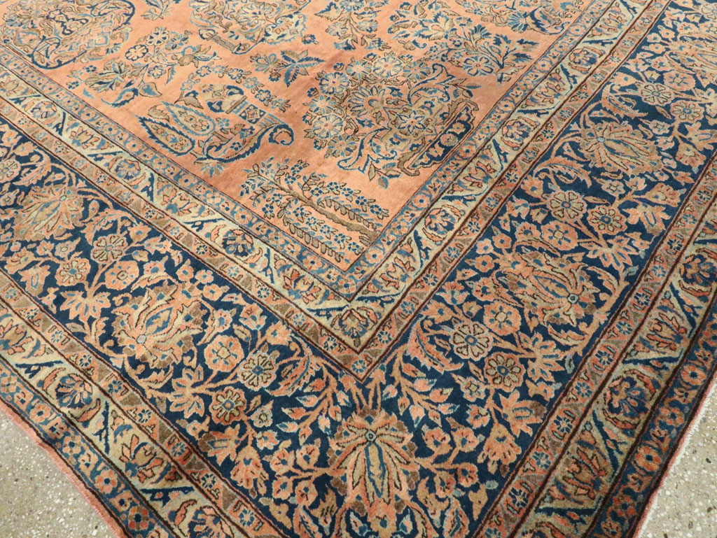 Antique Persian Kashan Carpet, No.14853 - Galerie Shabab
