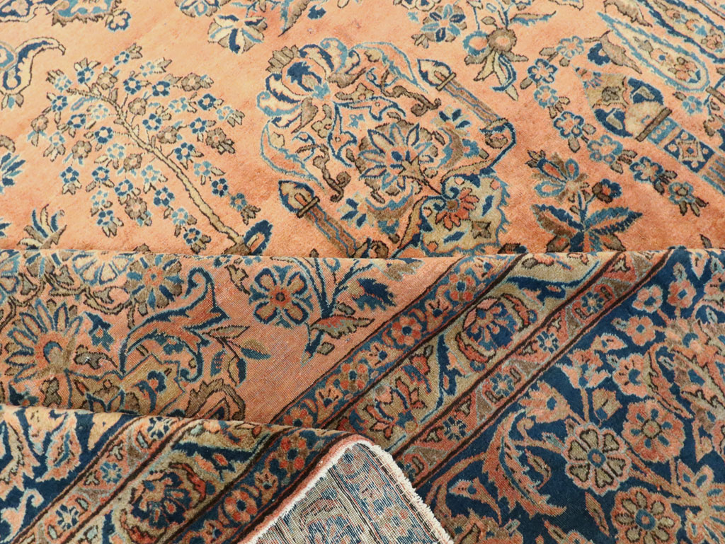 Antique Persian Kashan Carpet, No.14853 - Galerie Shabab
