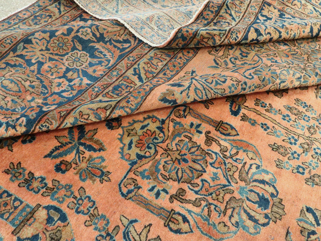 Antique Persian Kashan Carpet, No.14853 - Galerie Shabab