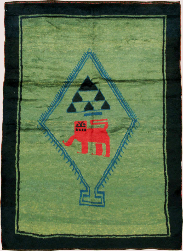 Vintage Persian Gabbeh Pictorial Rug, No.14889 - Galerie Shabab