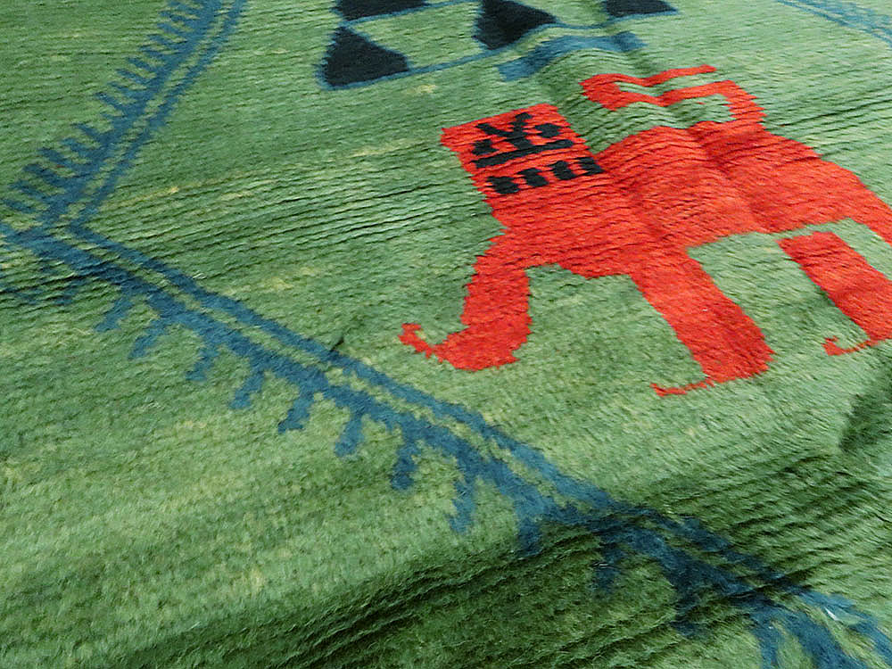 Vintage Persian Gabbeh Pictorial Rug, No.14889 - Galerie Shabab