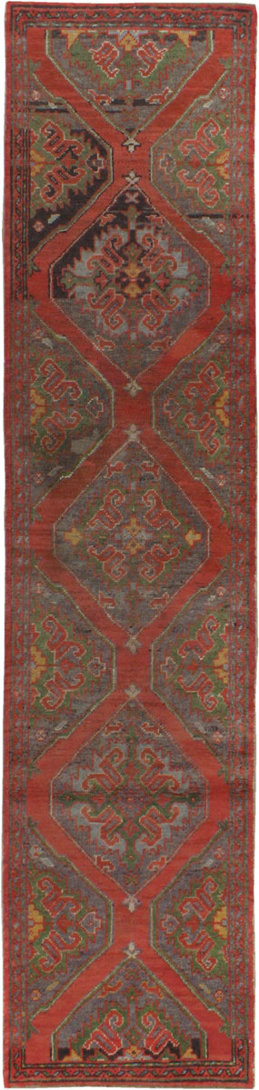 Vintage Oushak Runner, No.14912 - Galerie Shabab