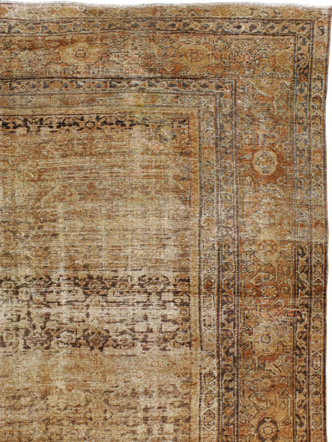 Antique Persian Distressed Mahal Carpet, No.14948 - Galerie Shabab