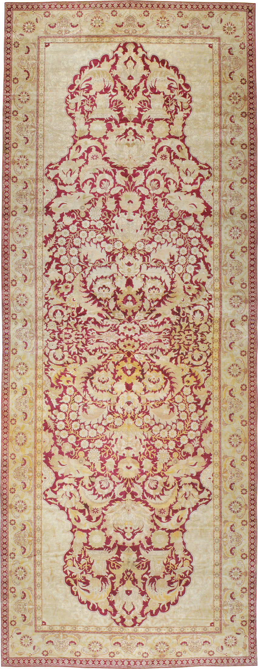 Antique Indian Agra Carpet, No.15046 - Galerie Shabab