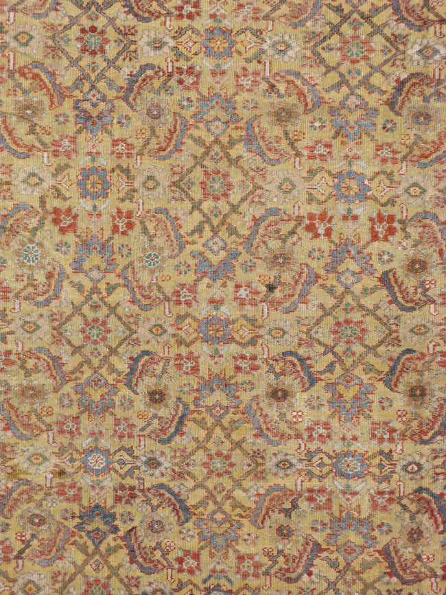 Antique Persian Mahal Square Carpet, No.15143 - Galerie Shabab