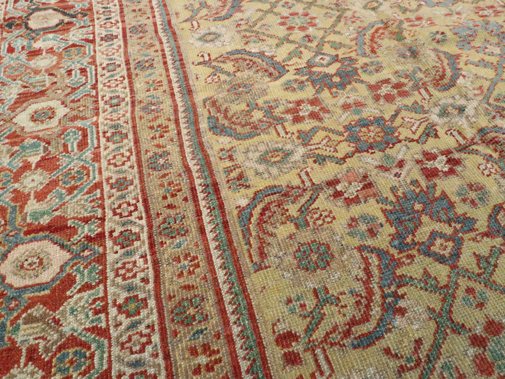 Antique Persian Mahal Square Carpet, No.15143 - Galerie Shabab