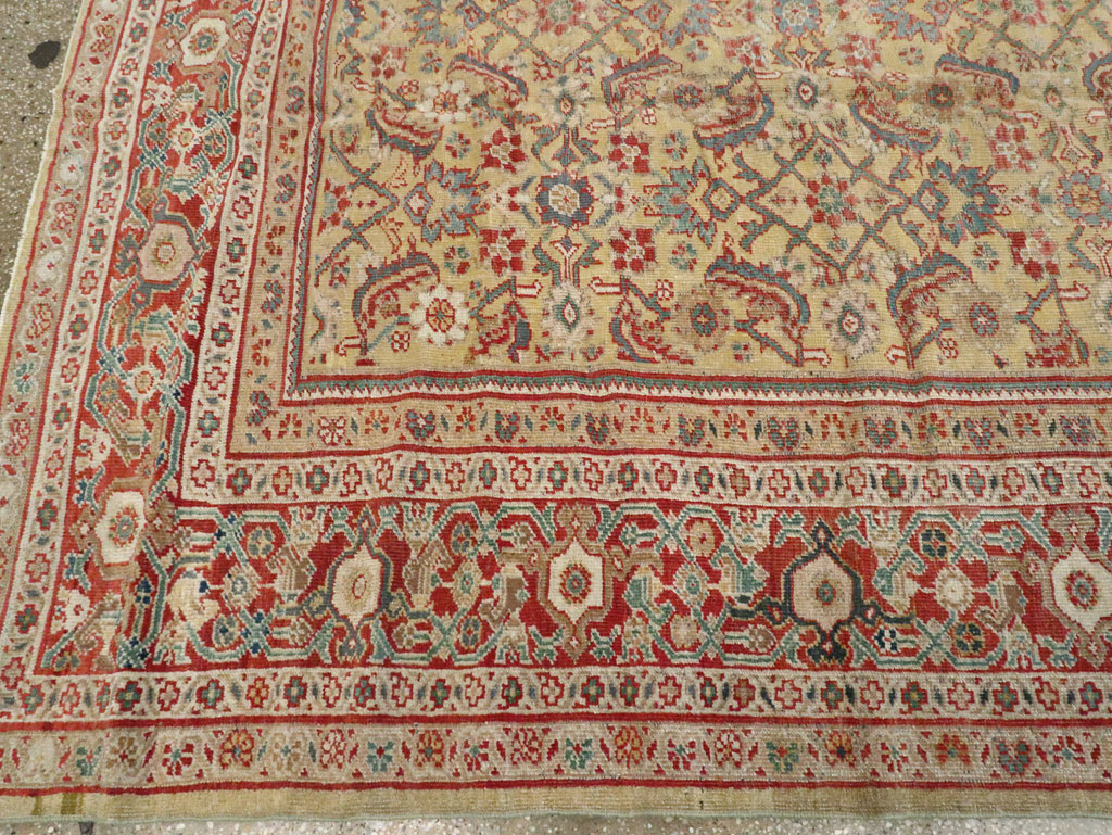 Antique Persian Mahal Square Carpet, No.15143 - Galerie Shabab