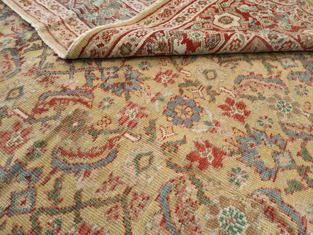 Antique Persian Mahal Square Carpet, No.15143 - Galerie Shabab