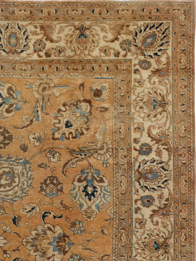 Vintage Persian Tabriz Square Carpet, No.15222 - Galerie Shabab