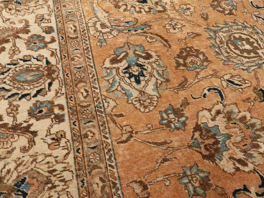 Vintage Persian Tabriz Square Carpet, No.15222 - Galerie Shabab