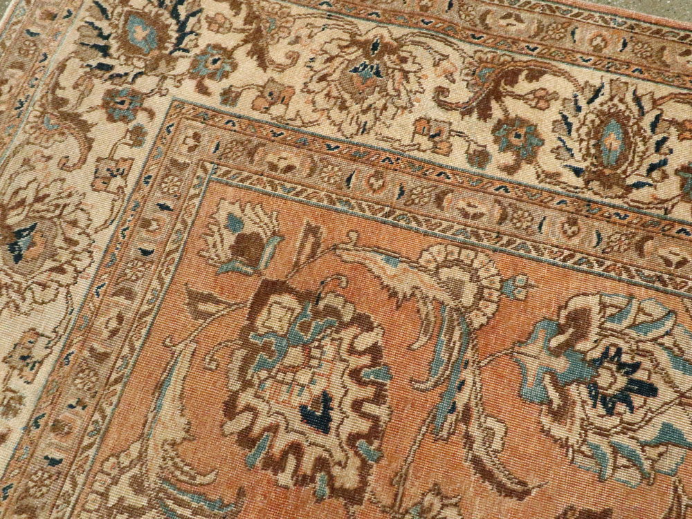 Vintage Persian Tabriz Square Carpet, No.15222 - Galerie Shabab