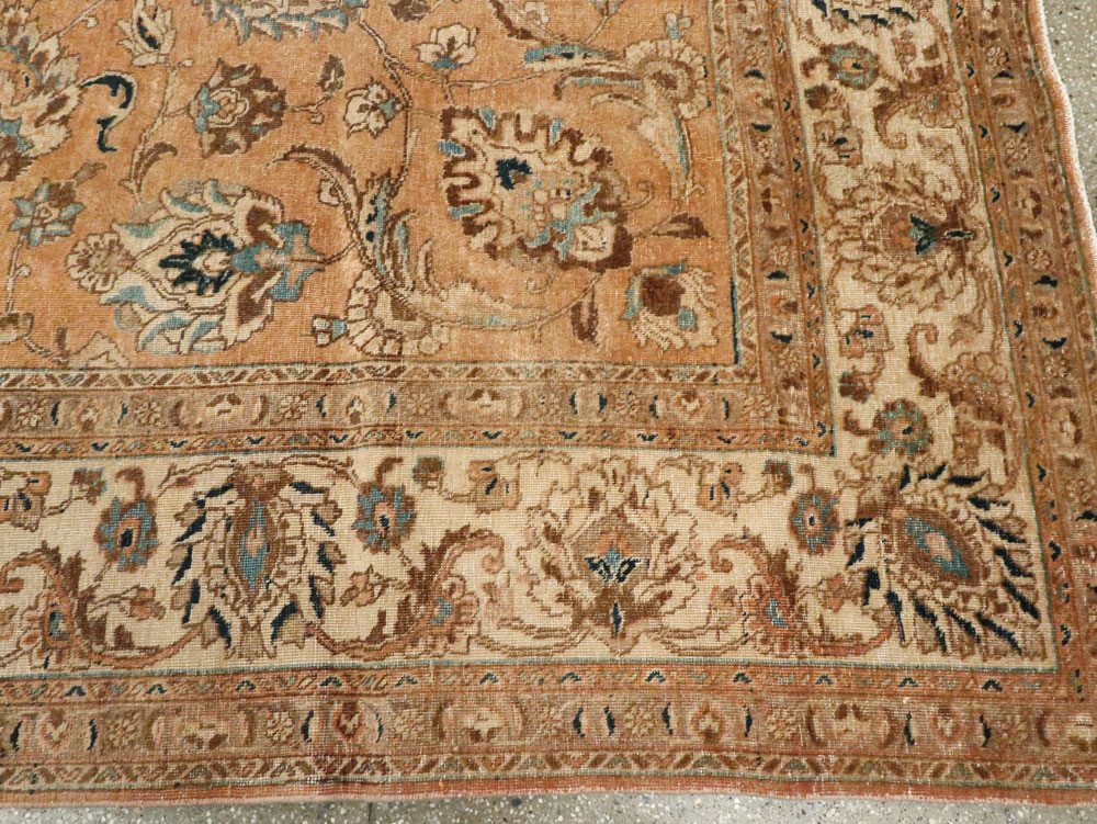 Vintage Persian Tabriz Square Carpet, No.15222 - Galerie Shabab