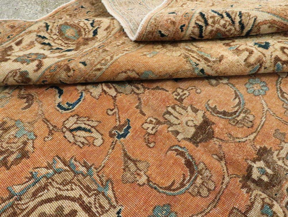 Vintage Persian Tabriz Square Carpet, No.15222 - Galerie Shabab