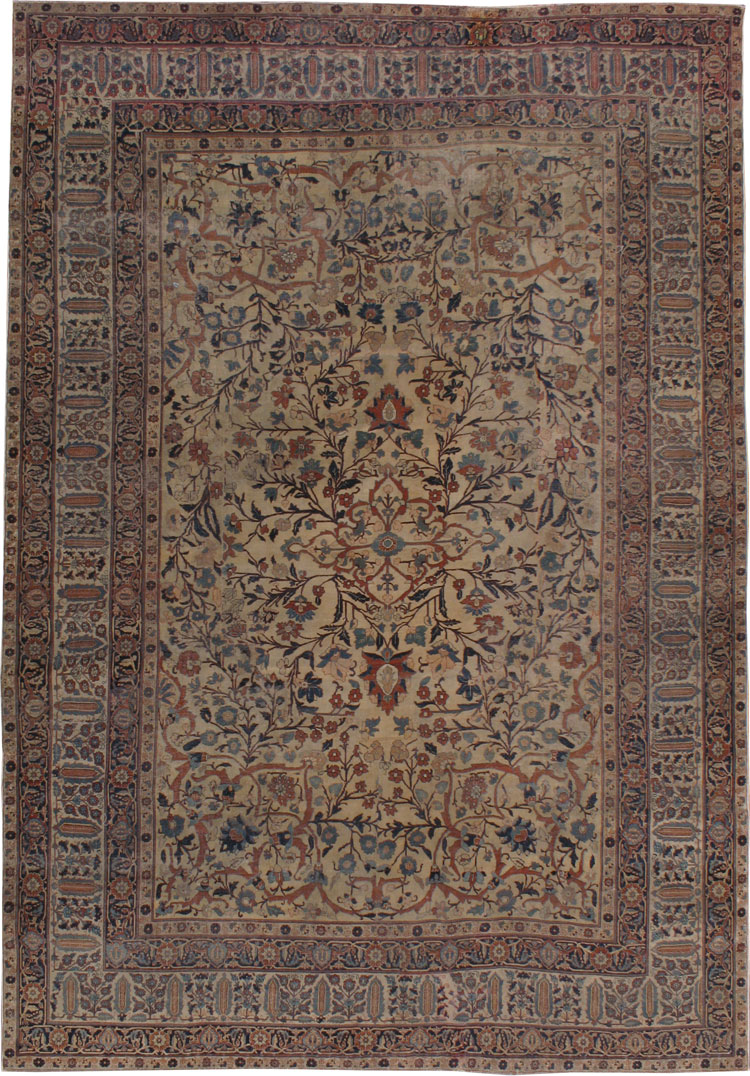 Antique Tabriz Hagi Jalili Rug, No.15265 - Galerie Shabab