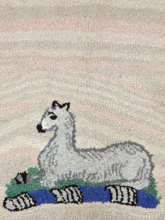 Antique American Hook Rug, No.15282 - Galerie Shabab