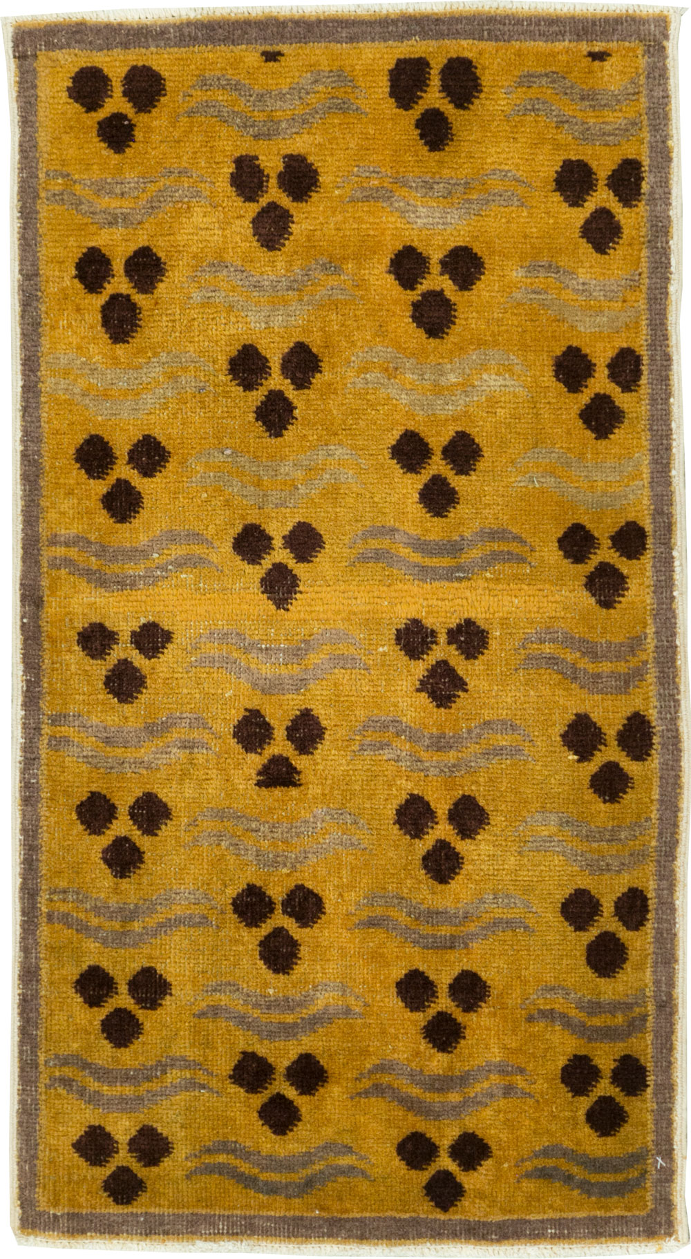 Vintage Turkish Art Deco Throw Rug, No.15303 - Galerie Shabab