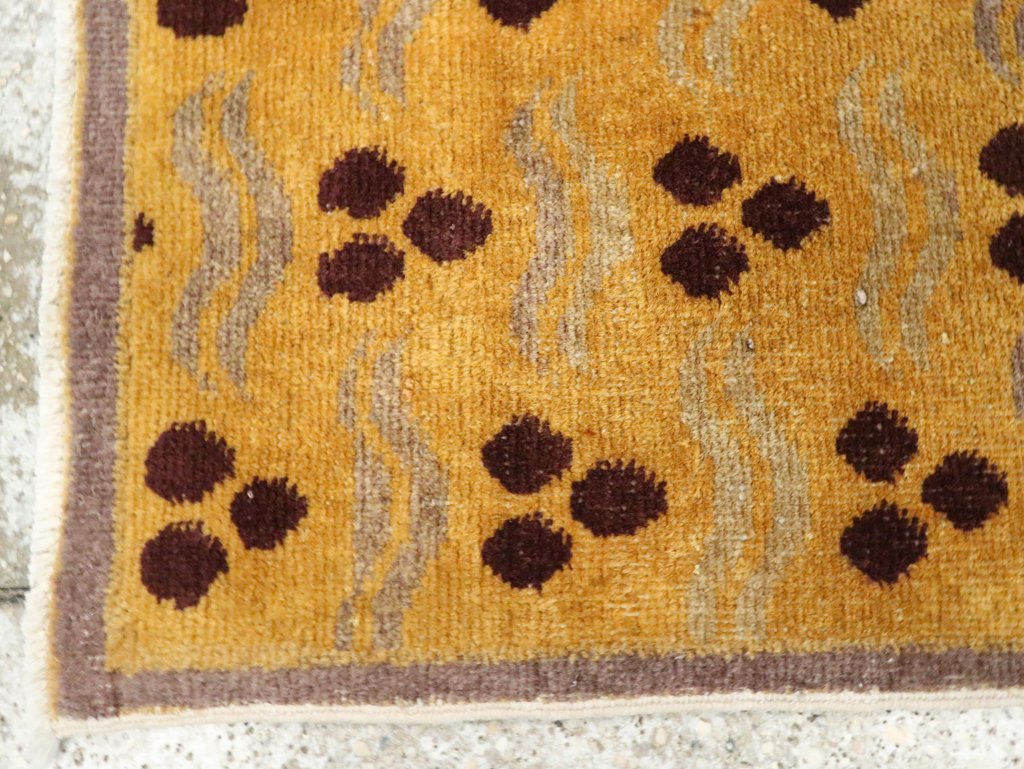 Vintage Turkish Art Deco Throw Rug, No.15303 - Galerie Shabab