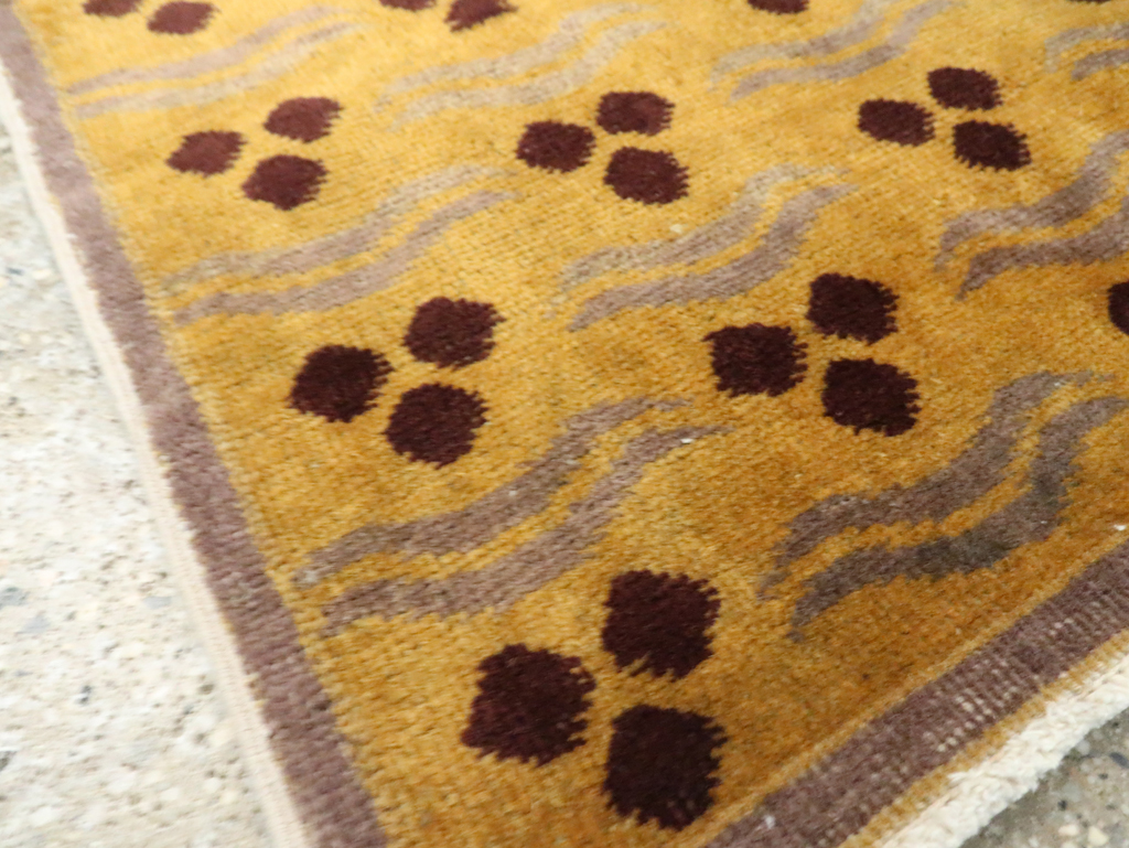 Vintage Turkish Art Deco Throw Rug, No.15303 - Galerie Shabab