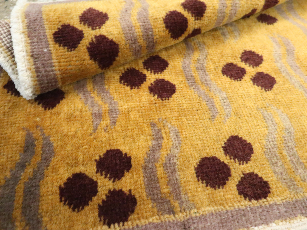 Vintage Turkish Art Deco Throw Rug, No.15303 - Galerie Shabab