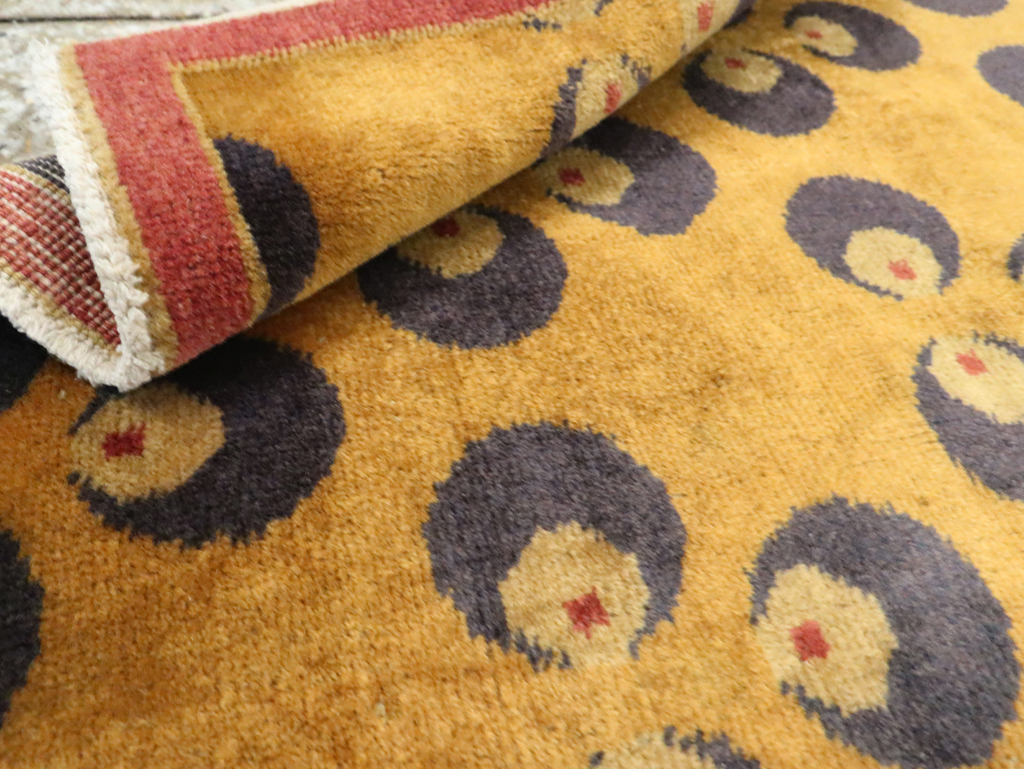 Vintage Turkish Art Deco Throw Rug, No.15306 - Galerie Shabab