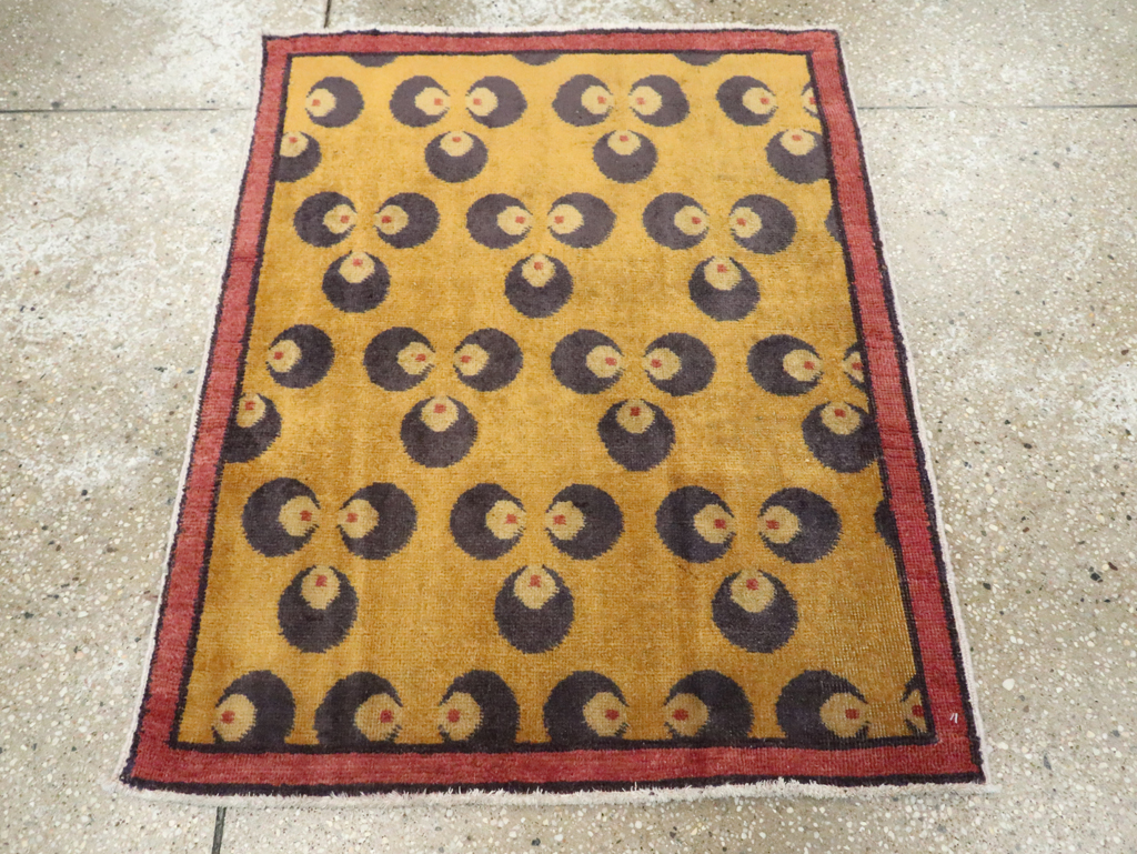 Vintage Turkish Anatolian Deco Rug, No.15311 - Galerie Shabab