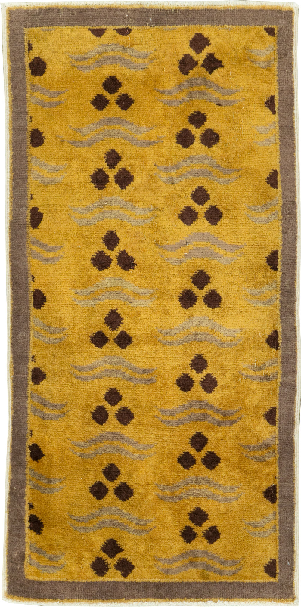 Vintage Turkish Art Deco Throw Rug, No.15313 - Galerie Shabab
