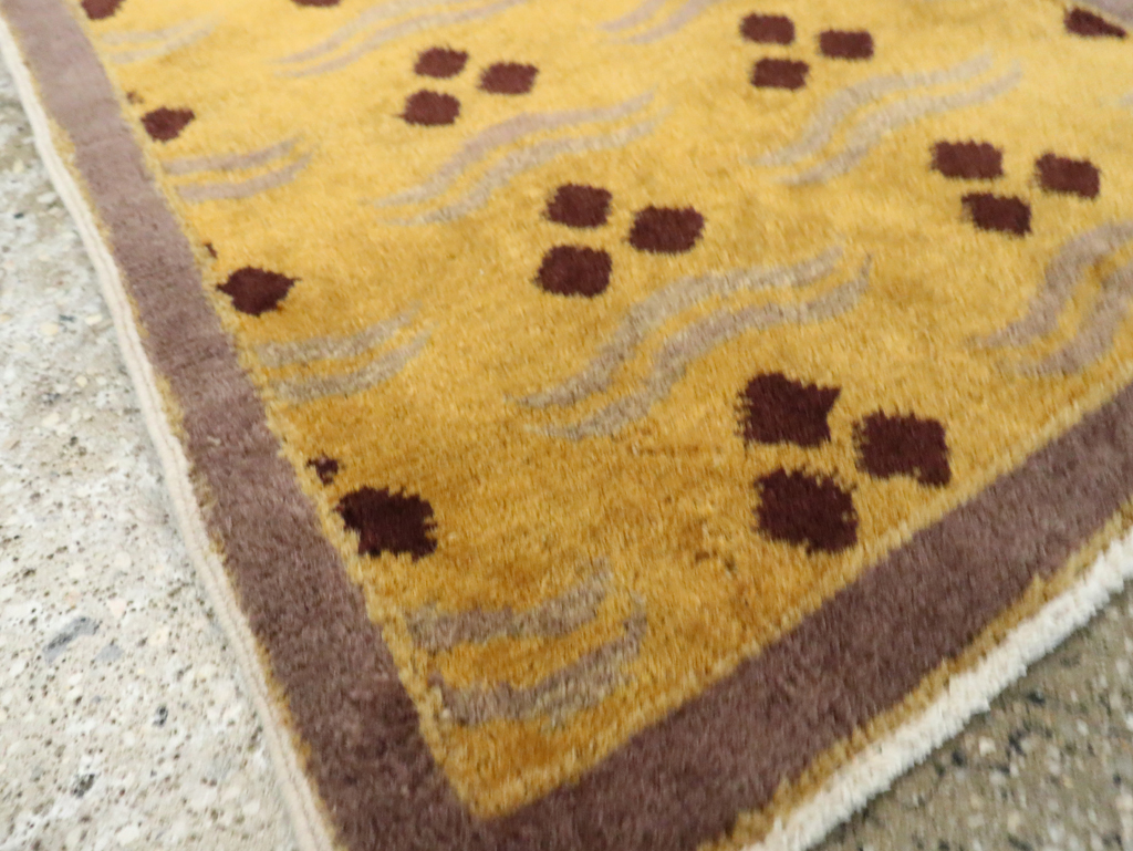 Vintage Turkish Art Deco Throw Rug, No.15313 - Galerie Shabab