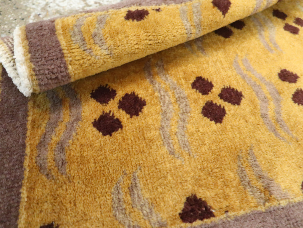 Vintage Turkish Art Deco Throw Rug, No.15313 - Galerie Shabab