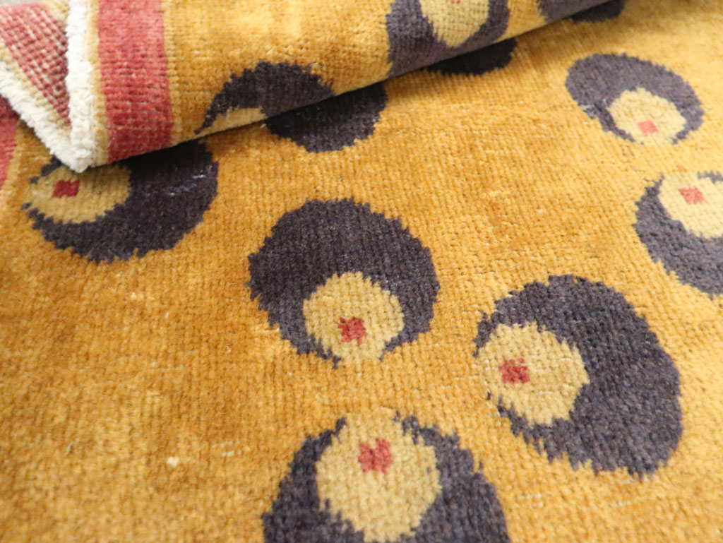 Vintage Turkish Art Deco Throw Rug, No.15314 - Galerie Shabab
