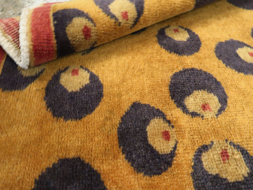 Vintage Turkish Art Deco Throw Rug, No.15315 - Galerie Shabab