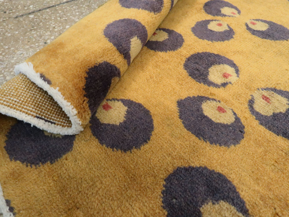 Vintage Turkish Art Deco Throw Rug, No.15315 - Galerie Shabab